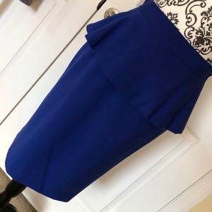 Vince Camuto peplum Royal blue skirt